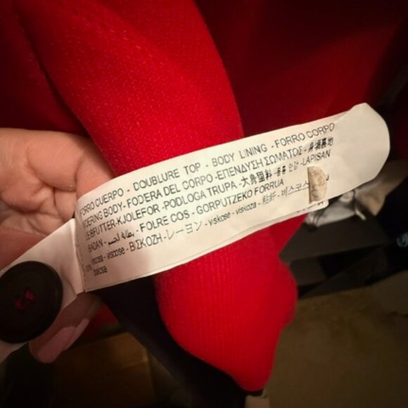 ZARA WOOL BLEND MASCULINE RED COAT - Size XL - Picture 7 of 8